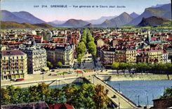 CPA Grenoble Vue Generale Et Le Cours Jean Jaures