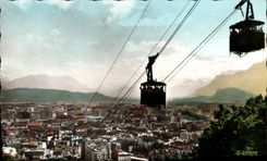 CPA Grenoble Croisement Du Teleferique
