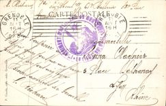 CPA Grenoble Rue Felix Poulat Hotel Et Galeries Modernes