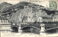 CPA Grenoble Pont De I'Esplanade Et Les Forts