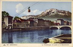 CPA Grenoble Le Teleferique Les Quais Et Le Moucherotte
