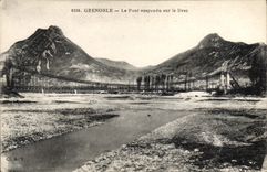 CPA Grenoble Le Pont Suspendu Sur Le Drac