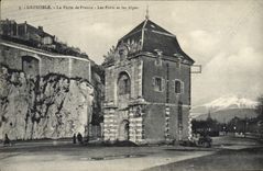 CPA Grenoble La Porte De France Les Forts Et Les Alpes