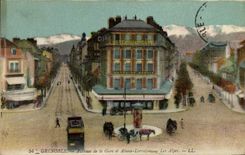 CPA Grenoble Avenues De La Gare Et Alsace Lorraine