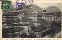 CPA Grenoble La Plage Victor Hugo La Statue De Berlioz
