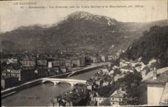 CPA Grenoble Vue Generale Du Cours Berriat Et Le Moucherotte