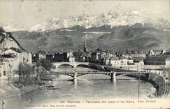 CPA Grenoble Panorama Des Quais Et Les ALpes