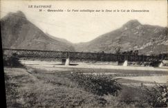 CPA Grenoble Le Pont Metallique Sur Le Drac Et Le Col De Clemencieres
