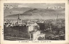 CPA Grenoble Vue Generale Le Jardin De Ville