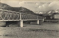 CPA Grenoble Le Pont Métallique Sur Le Drac