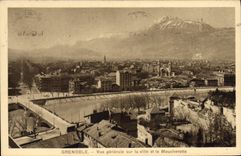 CPA Grenoble Vue Generale Sur La Ville Et Le Moucherotte
