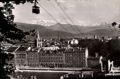 CPA Grenoble Teleferique De La Bastille Au Fond Le Taillefer