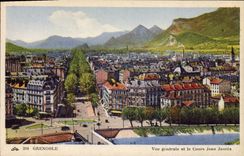 CPA Grenoble Vue Generale Et Le Cours Jean Jaures