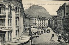 CPA Grenoble Place Grenette Et Le Mont St Eynard