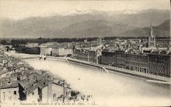 CPA Grenoble panorama La Chaine Des Alpes