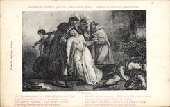CPA Les Deux Amants Pres Pont Saint Pierre 5ème tableau