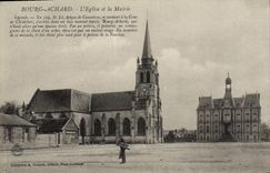 CPA Bourg Achard L'Eglise Et La Mairie