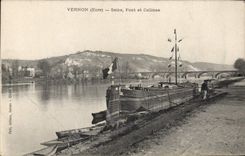 CPA Vernon Seine Pont Et Collines