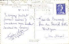 CPA Louviers Place Ernest Thorel Et Le Musee