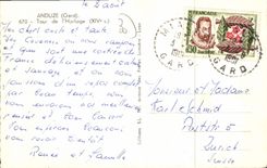 CPA Anduze Tour De I'Horlage