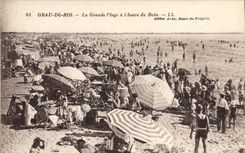CPA Grau Du Roi La Grande Plage A I'Heure Du Bain