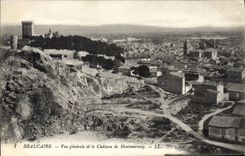 CPA Beaucaire Vue Generale Et Le Chateau De Montmorency
