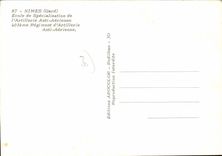 CPSM Nimes Ecole De Specialisation De I'Artillerie