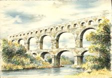 CPSM Nimes Le Pont Du Gard
