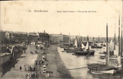 CPA Bordeaux Quai Saint Jean Vue Prise Du Pont