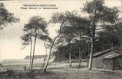 CPA Arcachon Moulieau Plage Devant Le Sanatorium
