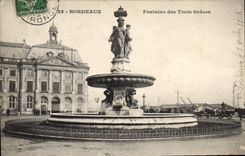 CPA Bordeaux Fontaine Des Trois Graces