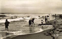 CPA Arcachon Cap Ferret Bassin Les Vagues De I'Ocean