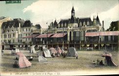 CPA Arcachon Le Casino Et La Plage
