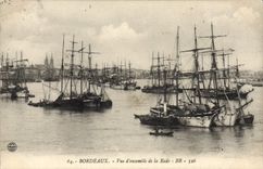 CPA Bordeaux Vue D'Ensmeble De La Rade