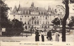 CPA Arcachon Le Casino Et La Plage