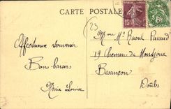 CPA Auzances Sermer Tour Carree Du