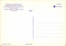 CPSM Centre Médico-Chirurgical Alfred Lejeune Sainte Feyre Gueret MGEN