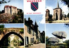 CPSM Boussac Le Chateau De L'Eglise De Toulx Sainte Croix