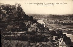 CPA Castelnaud Le Village Et Le Chateau