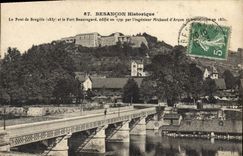 CPA Besancon Historique Le Pont De Bregile Et Le Fort Beauregard