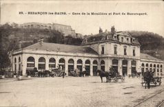 CPA Besancon Les Bains Gare De La Mouillere Et Fort De Beauregard