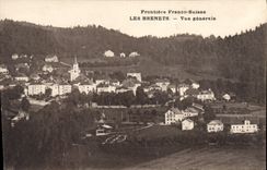 CPA Les Brenets Vue Generale Frontiere Franco Suisse