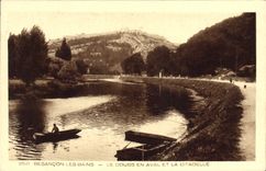 CPA Besancon Les Bains Le Doubs En Aval Et La Citadelle