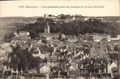 CPA Besancon Vue Generale Prise Du Clocher St Pierre