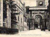 CPA Besancon Les Bains Square Castan Porte Noire Et Basilique St Jean