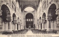 CPA Besancon Les Bains Interieur De La Basilique De Saint Ferjeux