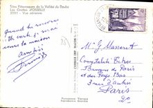 CPSM Sites Pittoresques De La Vallee Du Doubs Les Grottes D'Osselle Vue Aerienne
