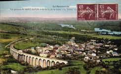 CPA Saint Satur Et Les Bords De La Loire Le Viaduc