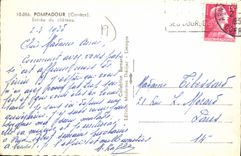 CPA Pompadour Entree Du Chateau