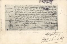 CPA Ajaccio Acte De Bapteme De Napoleon